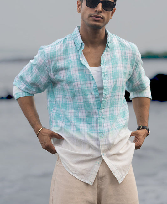 The Ocean Mist Ombré Linen Shirt