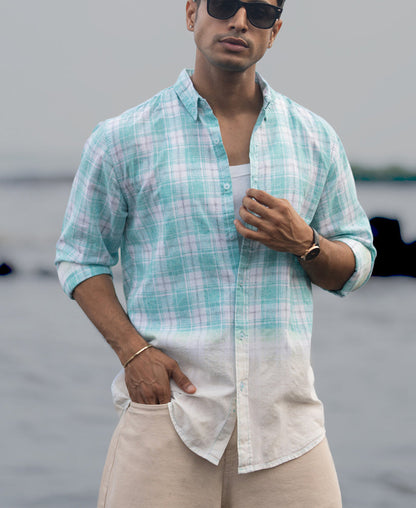 The Ocean Mist Ombré Linen Shirt