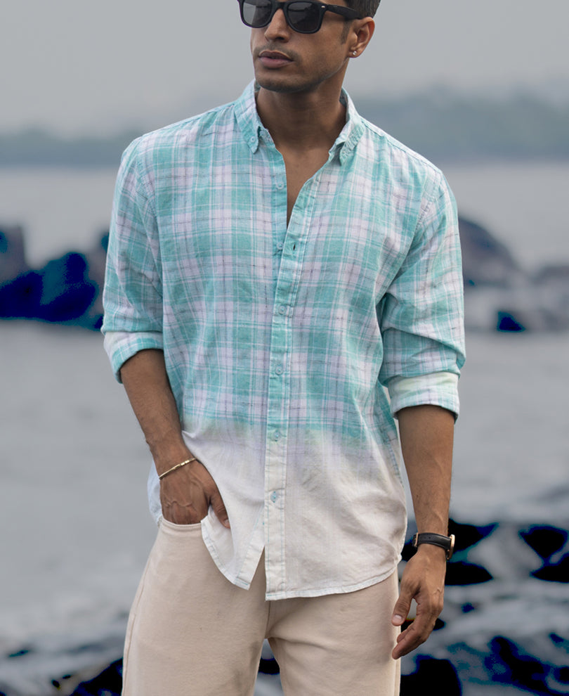 The Ocean Mist Ombré Linen Shirt