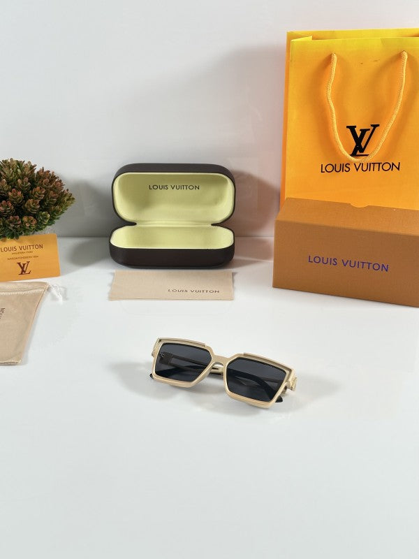 Louiis Vuiitton Gold Black Sunglasses