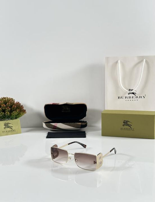 Burberryy Elegent Gold Brown Sunglasses