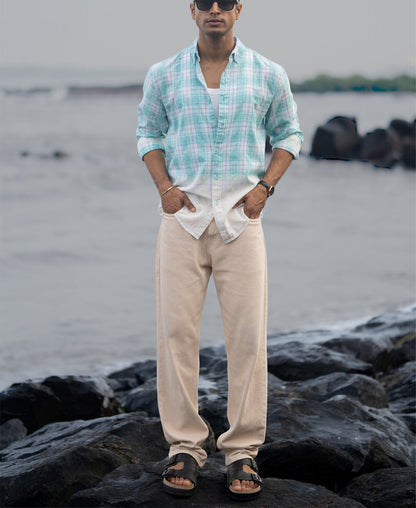 The Ocean Mist Ombré Linen Shirt
