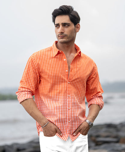 The Lagoon Ombré Linen Button-Down