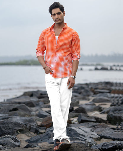 The Lagoon Ombré Linen Button-Down