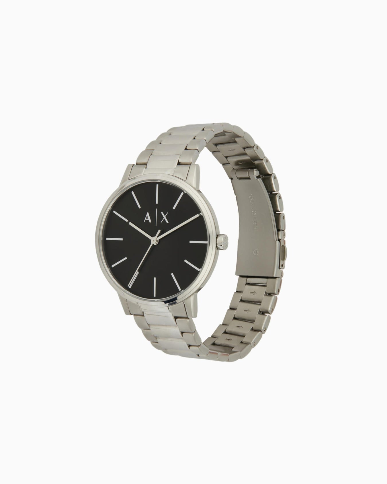 ArmanIi Exchang Mens Cayde Black Dial Stainless Steel Analogue Watch - AX2700 (Black_Free Size)